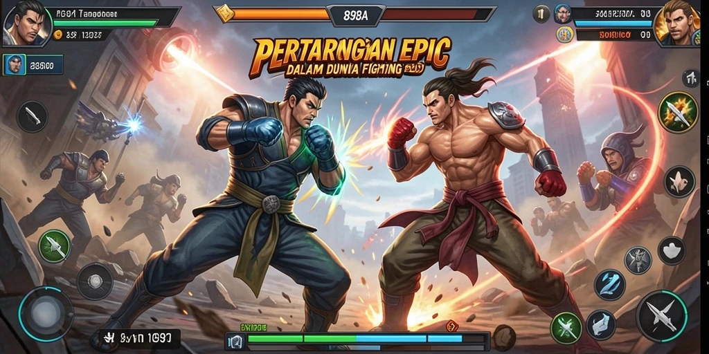 Screenshot menunjukkan aksi pertarungan seru di 898A.