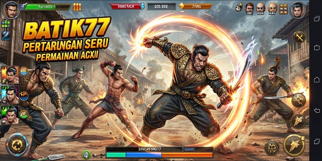 Tampilan aksi intens dalam gameplay BATIK77 yang menyenangkan.