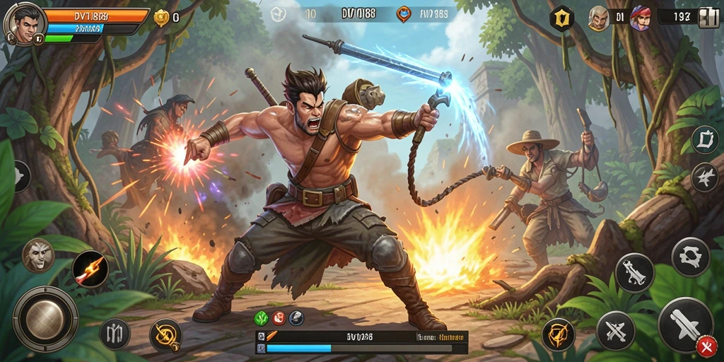 Tampilan aksi seru dalam gameplay DV188 yang menantang.