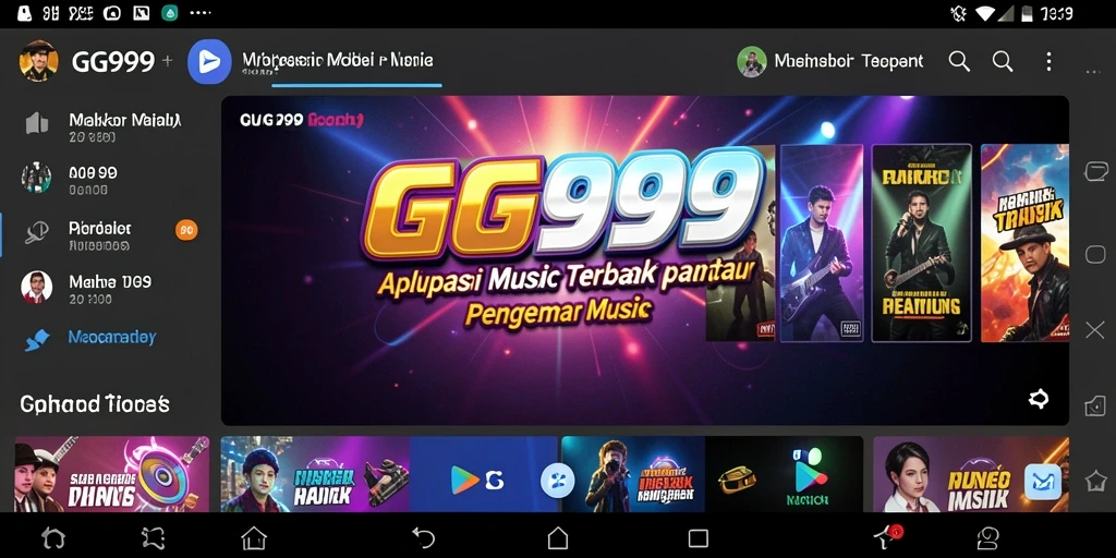 Tampilan gameplay GG999 yang menarik dengan berbagai pilihan lagu.