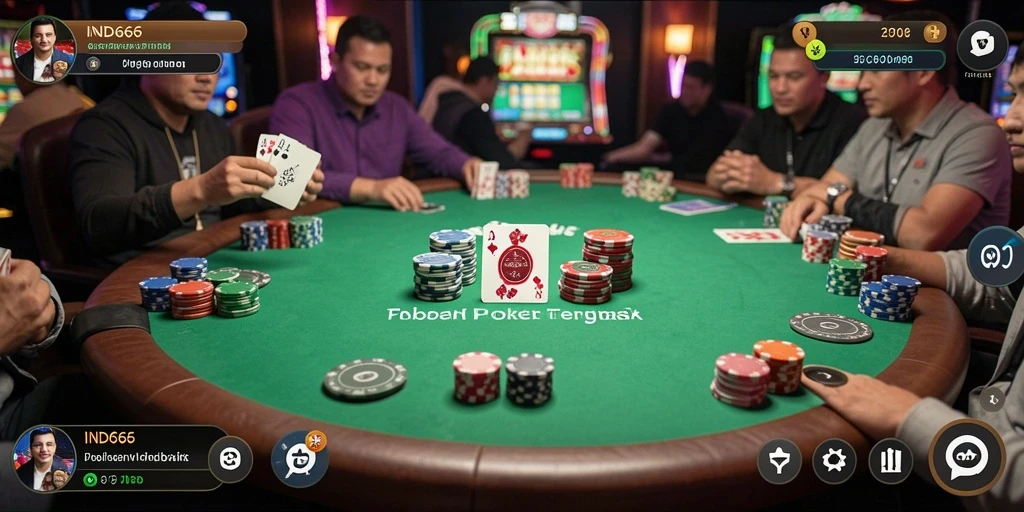 Tangkapan layar gameplay Poker yang seru di IND666.