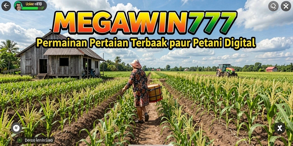 Screenshot gameplay MEGAWIN777 menunjukkan aktivitas bertani yang seru.