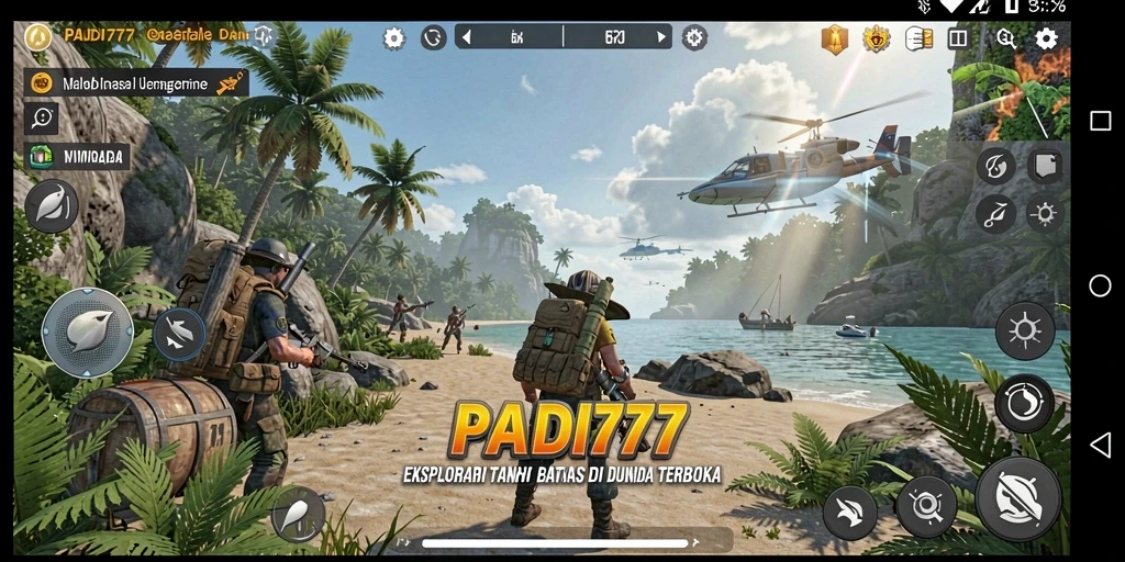 Screenshot gameplay PADI777 menampilkan penjelajahan dunia terbuka yang menakjubkan.