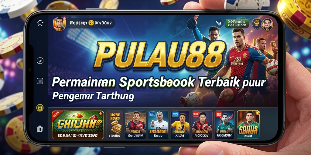 Screenshot PULAU88 menunjukkan tampilan antarmuka aplikasi sportsbook yang menarik.