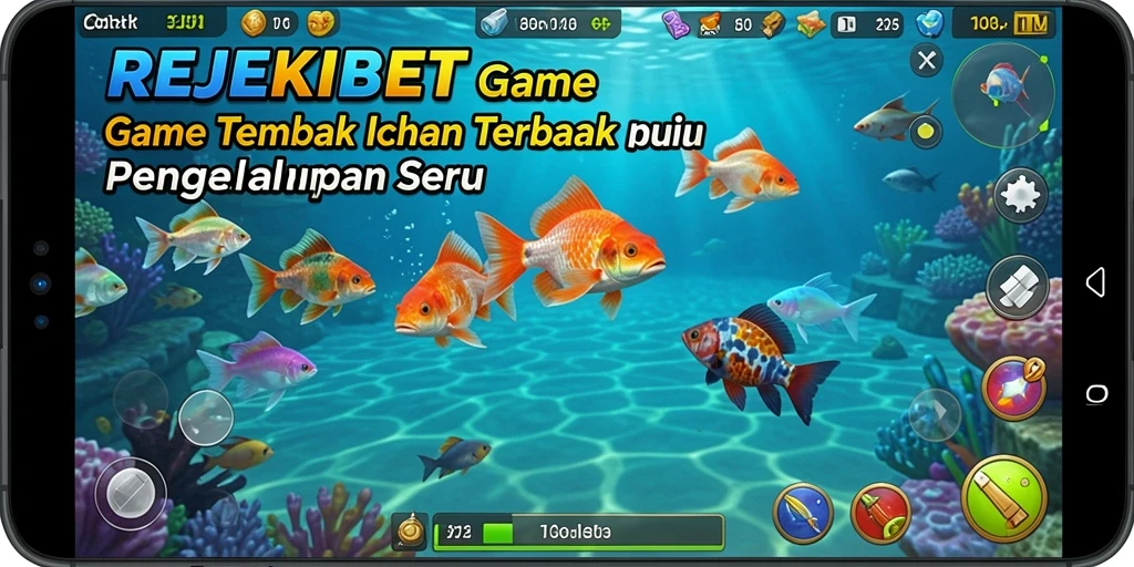 Gameplay seru dalam REJEKIBET menembak ikan dengan berbagai senjata.