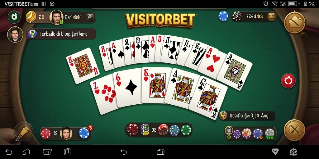Tampilan gameplay seru dari VISITORBET dengan berbagai mode Domino.